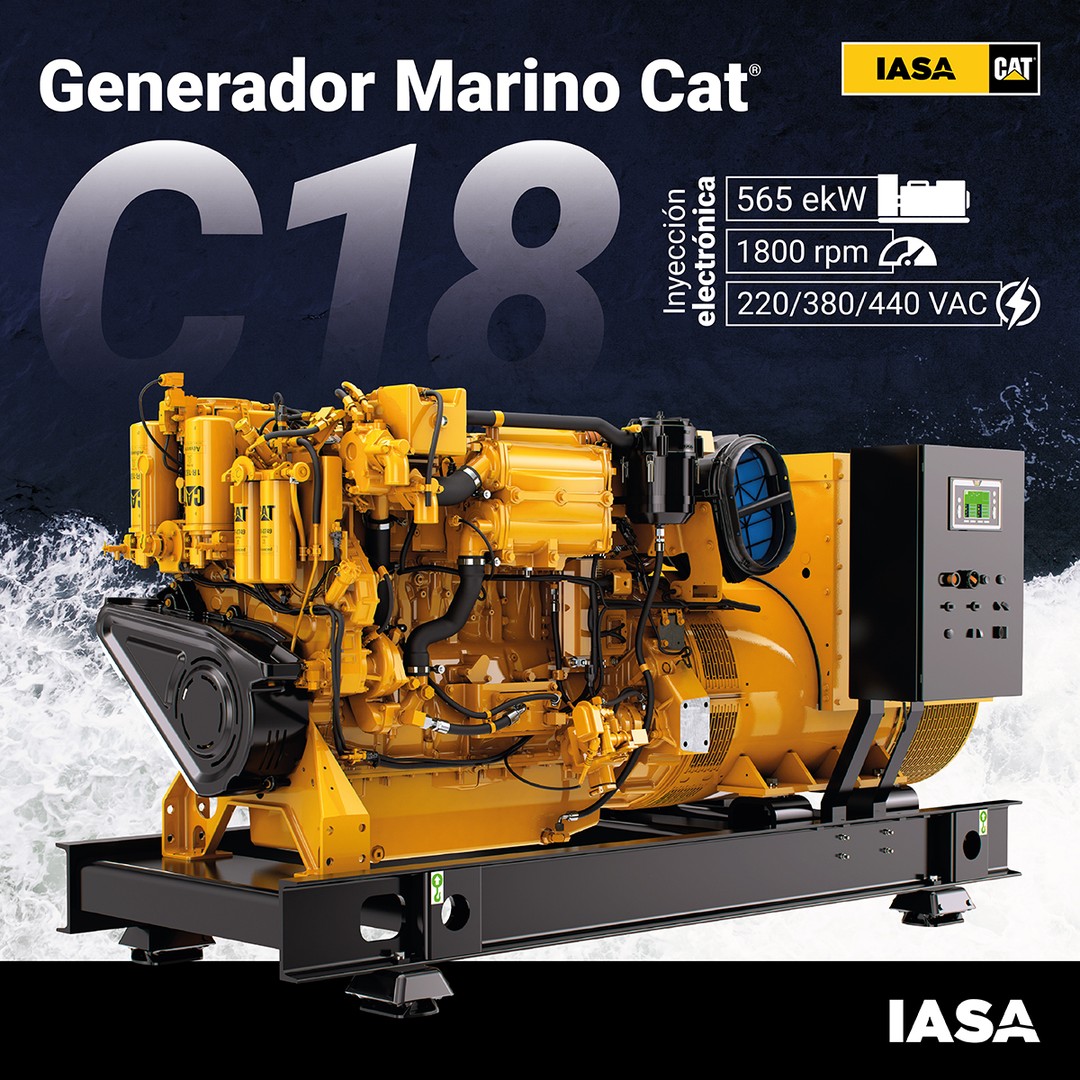 Generadores Marinos Cat C18: Potencia Pesquera Ecuador