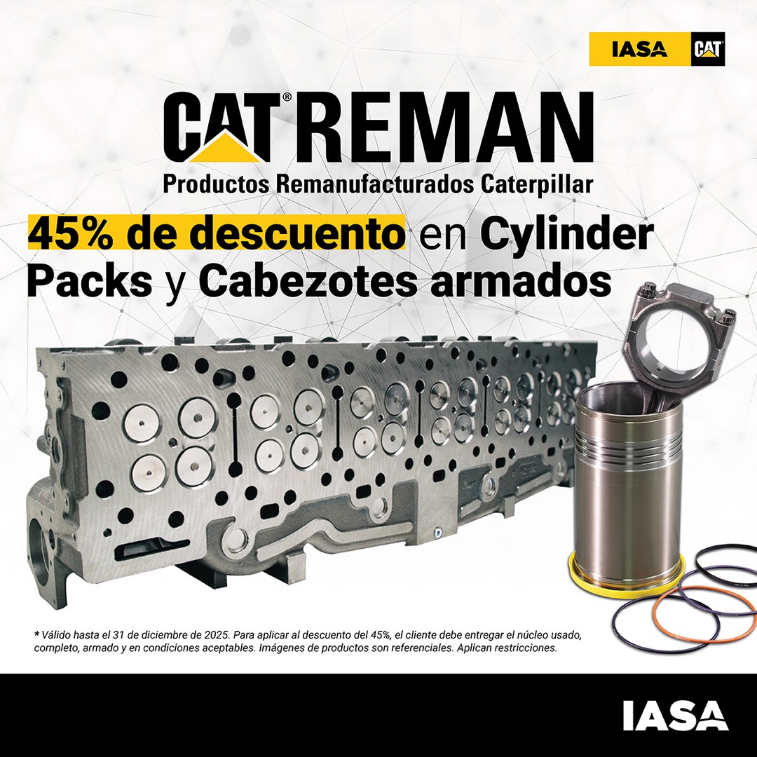 45% Descuento Cat Reman: Cylinder Packs y Cabezotes