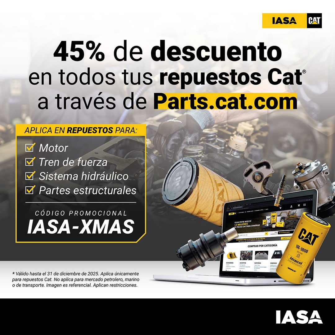 45% Descuento Repuestos Cat Online | Código IASA-XMAS