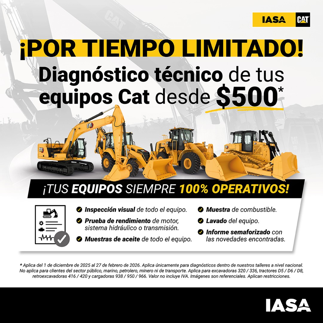 Diagnóstico Equipos Cat desde $500: ¡Oferta IASA Limitada!
