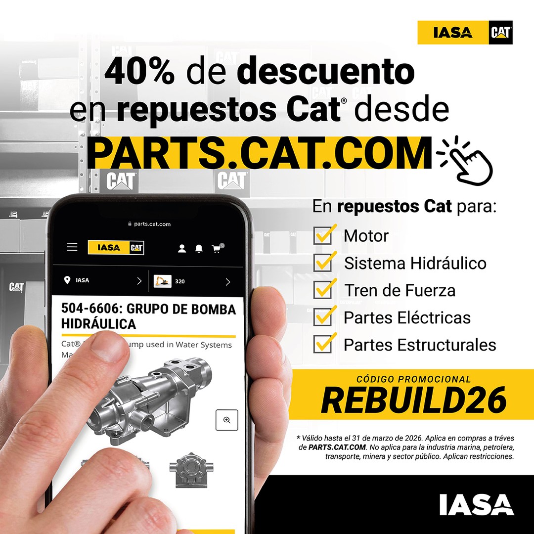 40% Dcto. Repuestos Cat: Motor, Hidráulico, Tren de Fuerza
