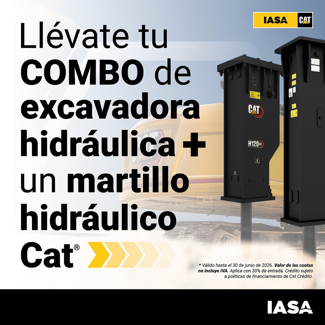 Oferta Combo Excavadora Cat + Martillo: Financia con Cat Crédito