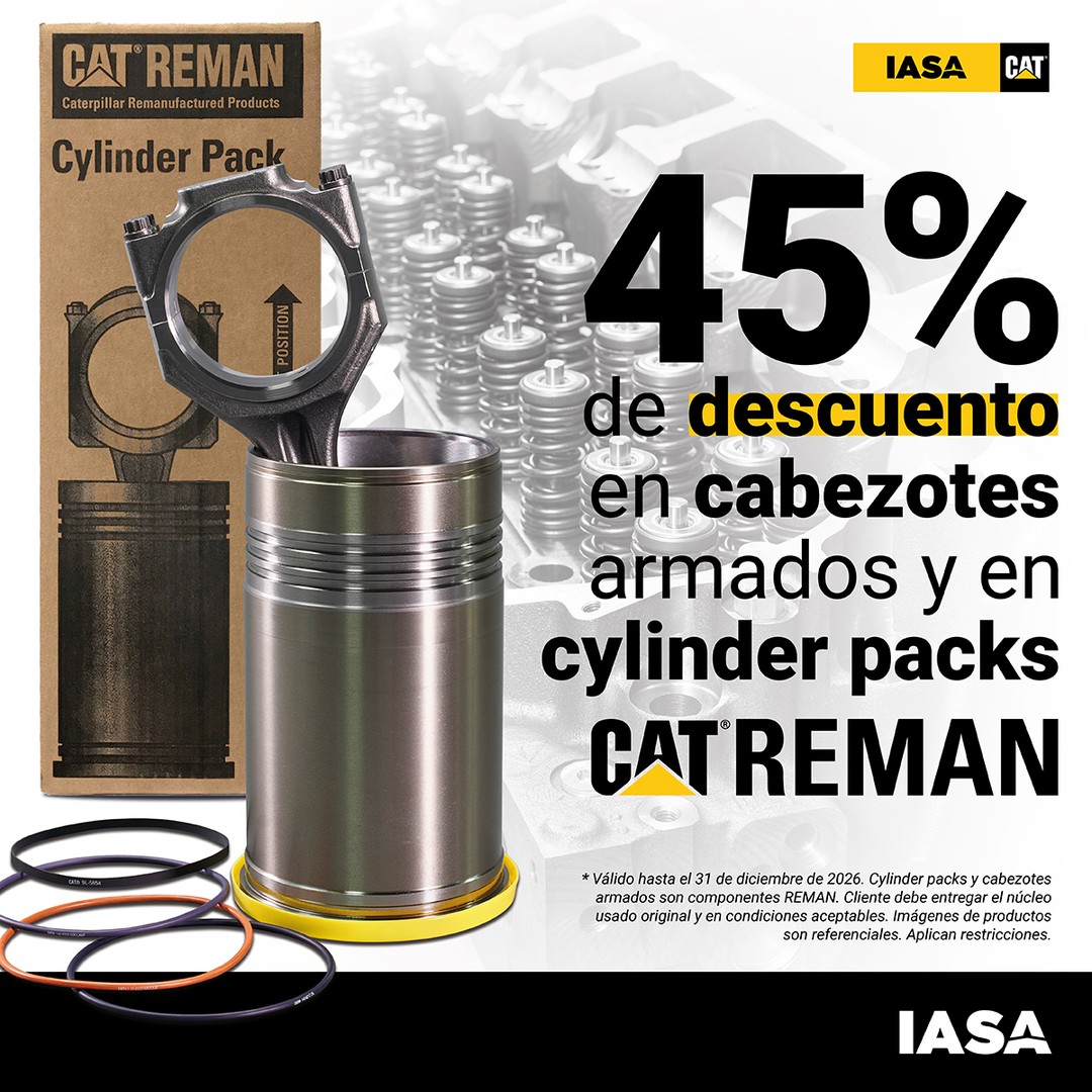 Oferta: 45% Dto. en Repuestos CAT REMAN - Cabezotes y Packs