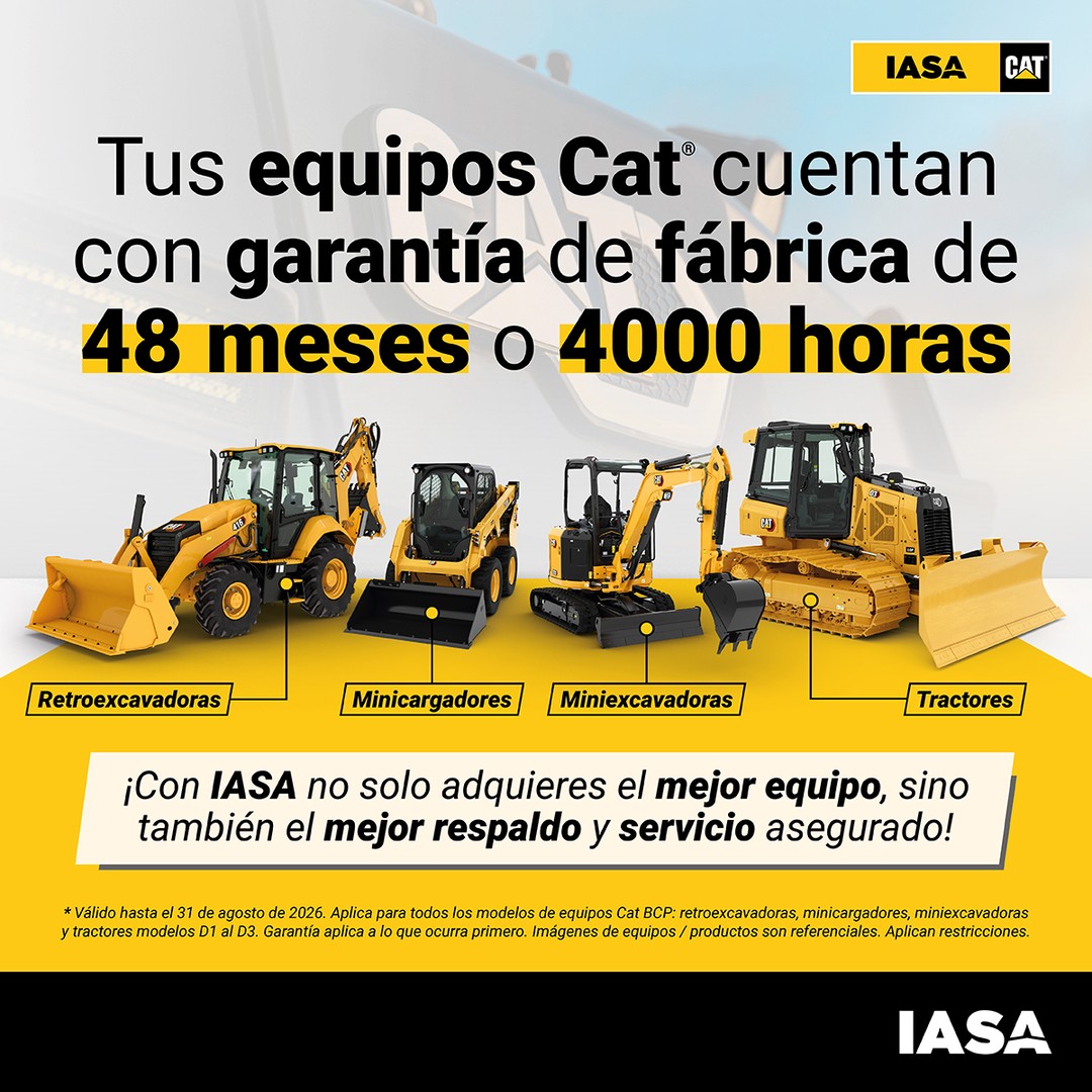 Garantía de Fábrica Cat: 48 Meses y Respaldo IASA Asegurado