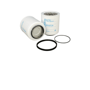 Filtro de combustible separador de agua Donaldson P550729 con dos cartuchos blancos y dos empaques de caucho negro