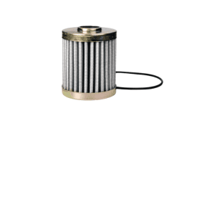 Filtro hidráulico Donaldson P567011 cartucho cilíndrico de malla metálica con tapa dorada y empaque negro