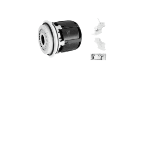 Cartucho filtro secador de aire Volvo 23690622 cilíndrico negro con tapa blanca y accesorios de instalación incluidos