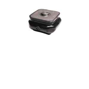 Caucho de suspensión Mack 25125064 bloque cuadrado negro con placa metálica superior y espárrago de fijación