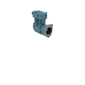 Recompresor de freno de aire Bendix Mack 745-5002865X cuerpo metálico azul verdoso con brida de montaje lateral.