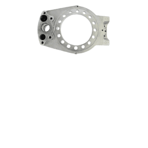 Spider de freno Volvo 23868417 placa de aluminio fundido con orificio central circular y puertos de anclaje perimetrales