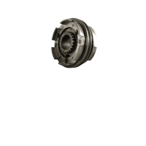 Sincronizador Mack 85147037 de acero cromado con cubo estriado central y segmentos de bloqueo