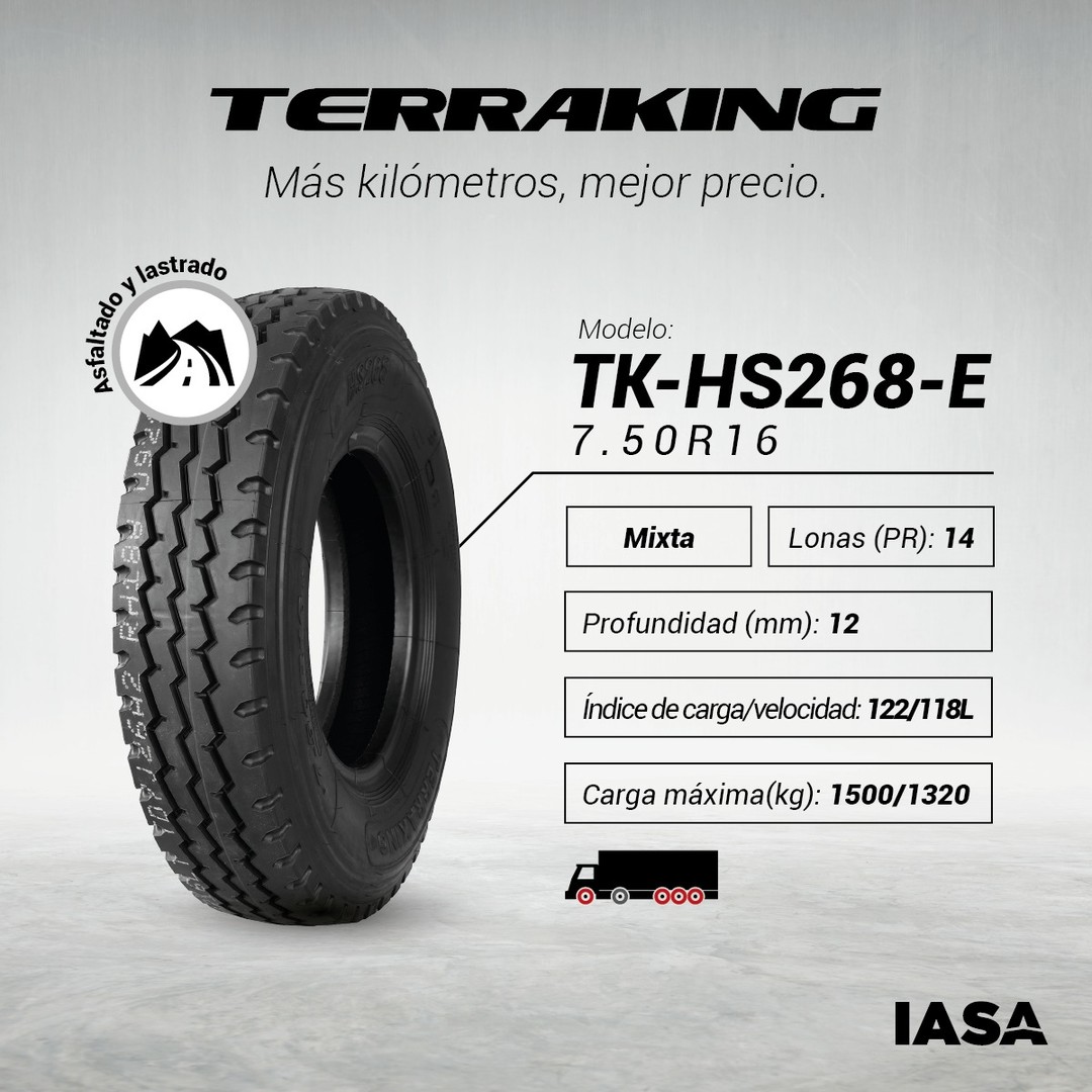 Llantas TERRAKING 7.50R16: Rendimiento Superior para Camiones