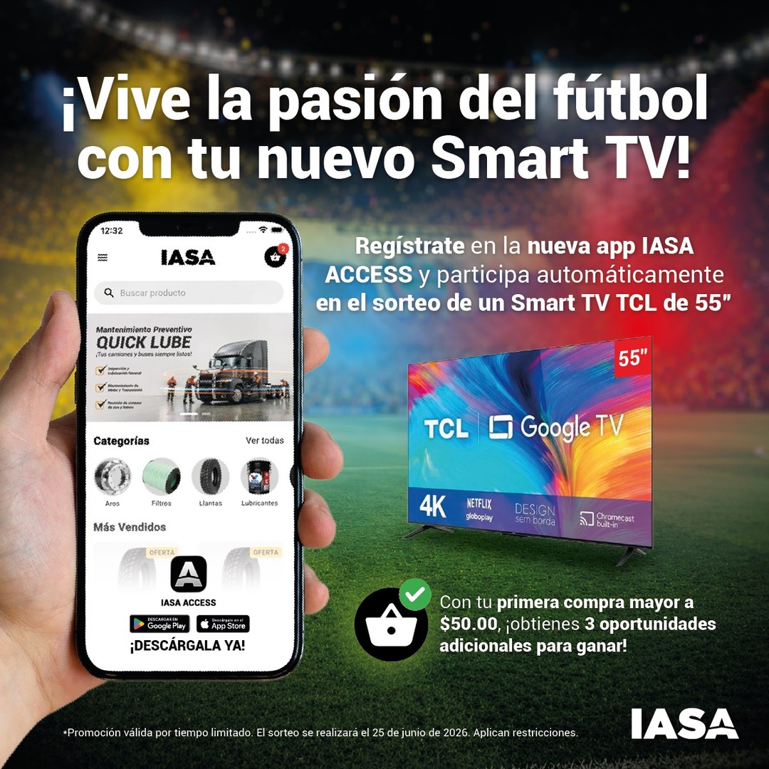Gana un Smart TV 55" con IASA ACCESS: ¡Descarga y participa!