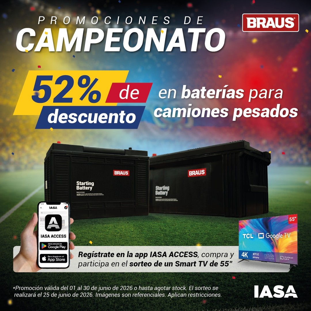 Baterías BRAUS: 52% Dto. para tu Flota ¡Gana un Smart TV!