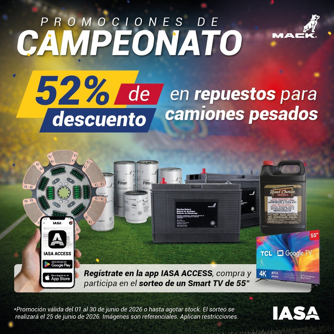 Gana con Mack: 52% OFF Repuestos Originales + Smart TV