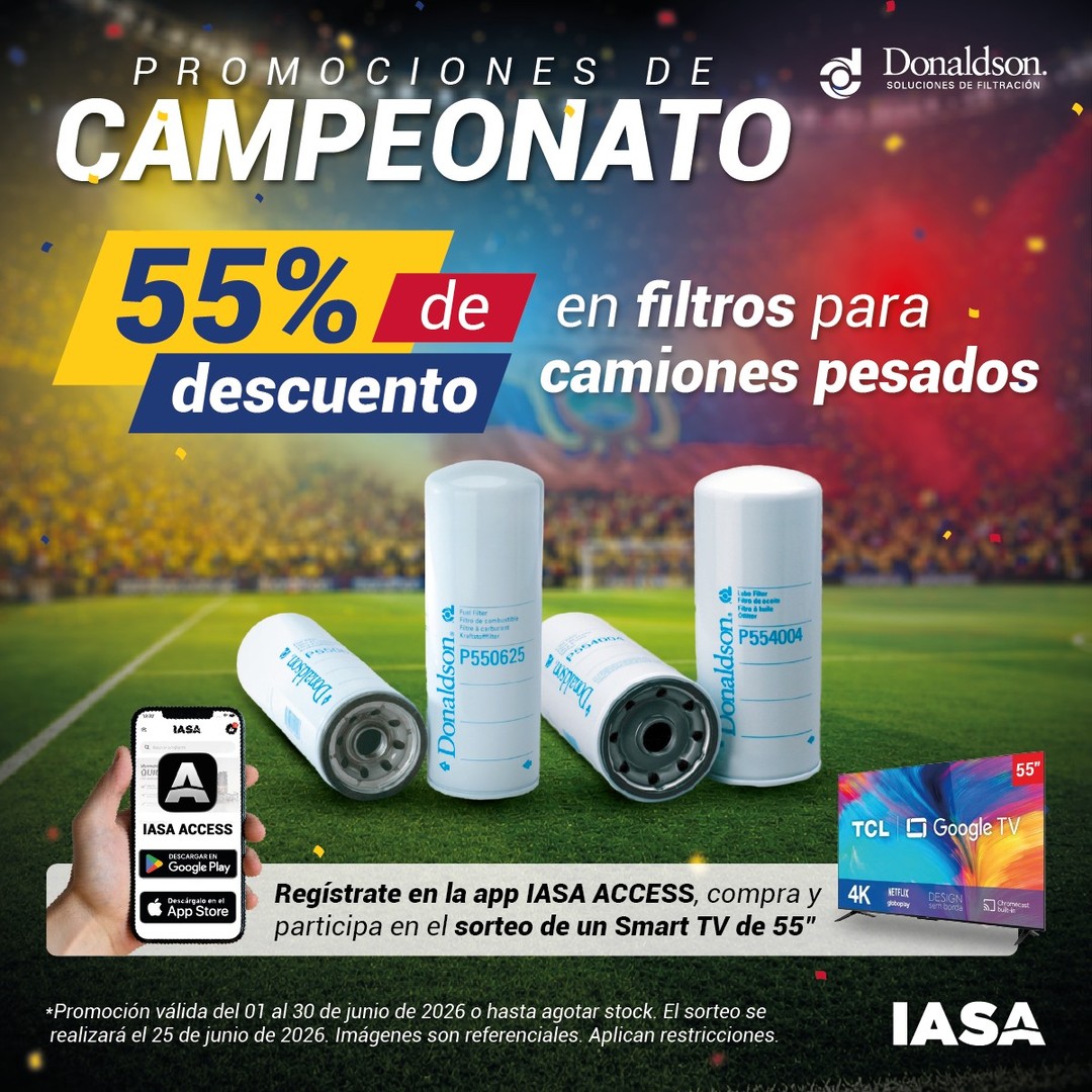 Filtros Donaldson: 55% OFF para Camiones y Gana Smart TV