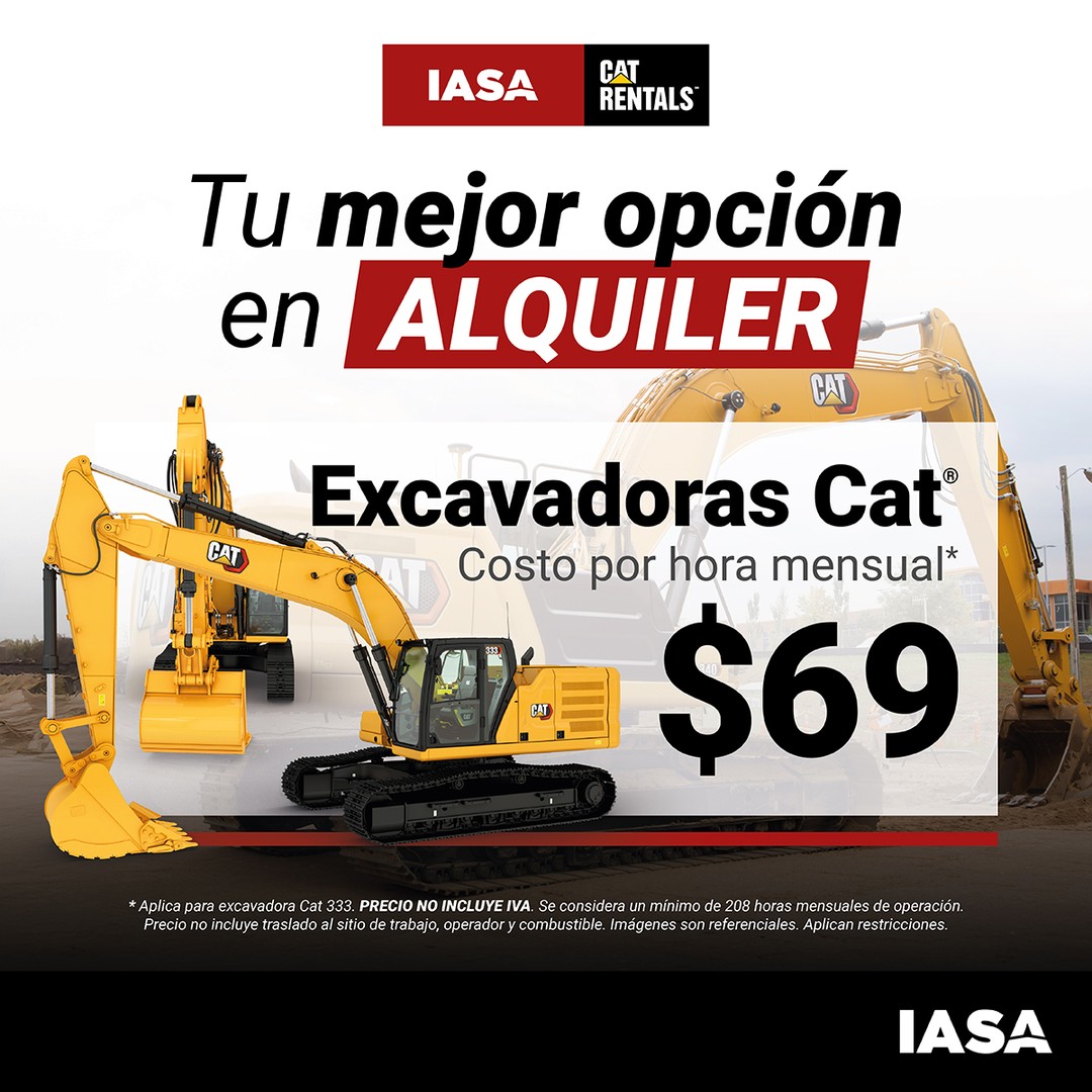 Alquiler Excavadora Cat 333: Impulsa tus Proyectos con IASA