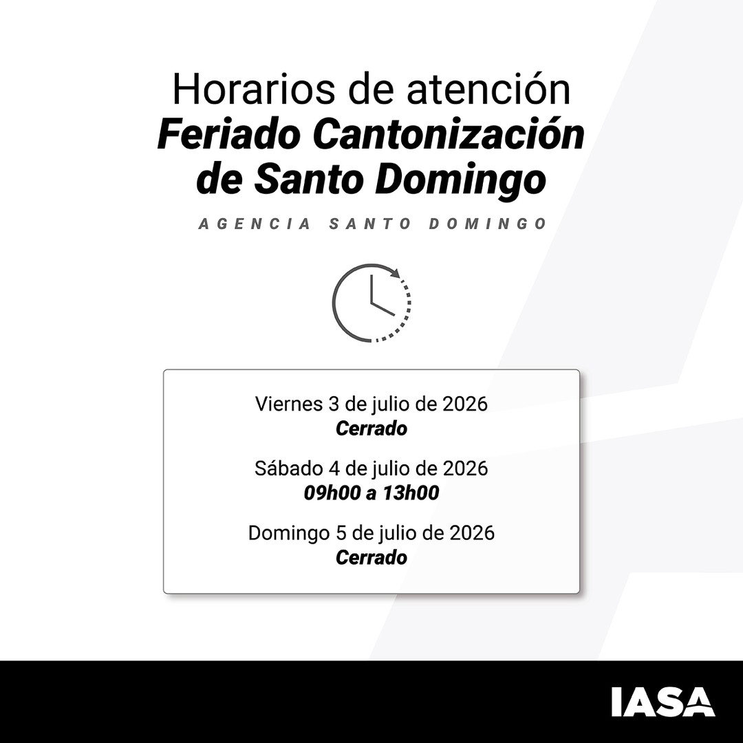 Feriado Santo Domingo: IASA Cierra, Repuestos Cat Online
