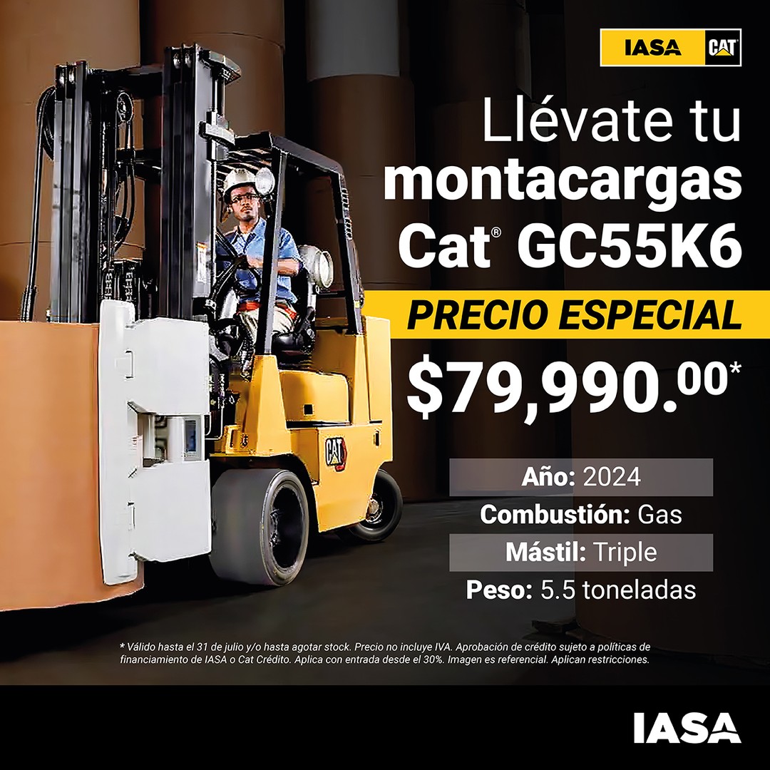 Montacargas Cat GC55K6 2024: Oferta Especial Gas