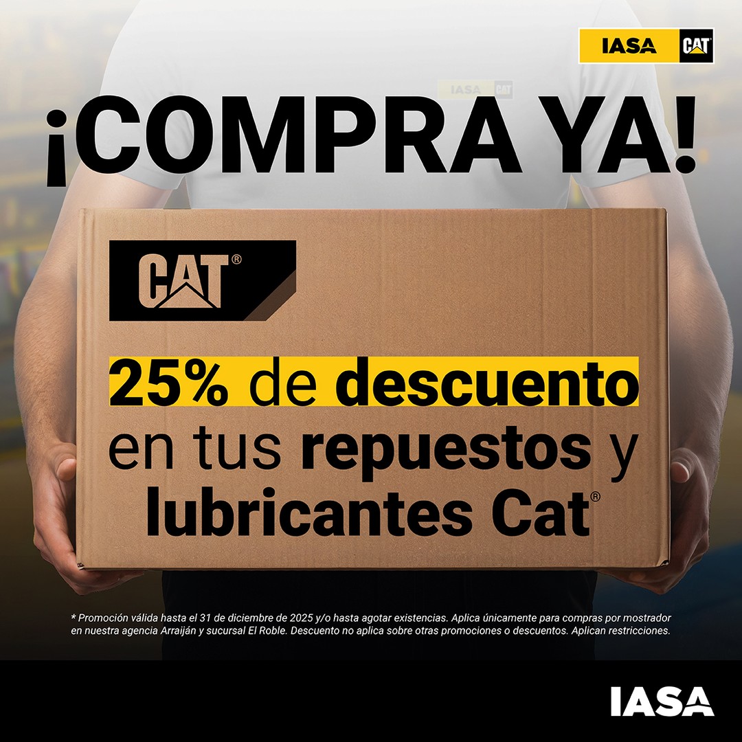 25% OFF Repuestos y Lubricantes Cat | IASA Arraiján y El Roble