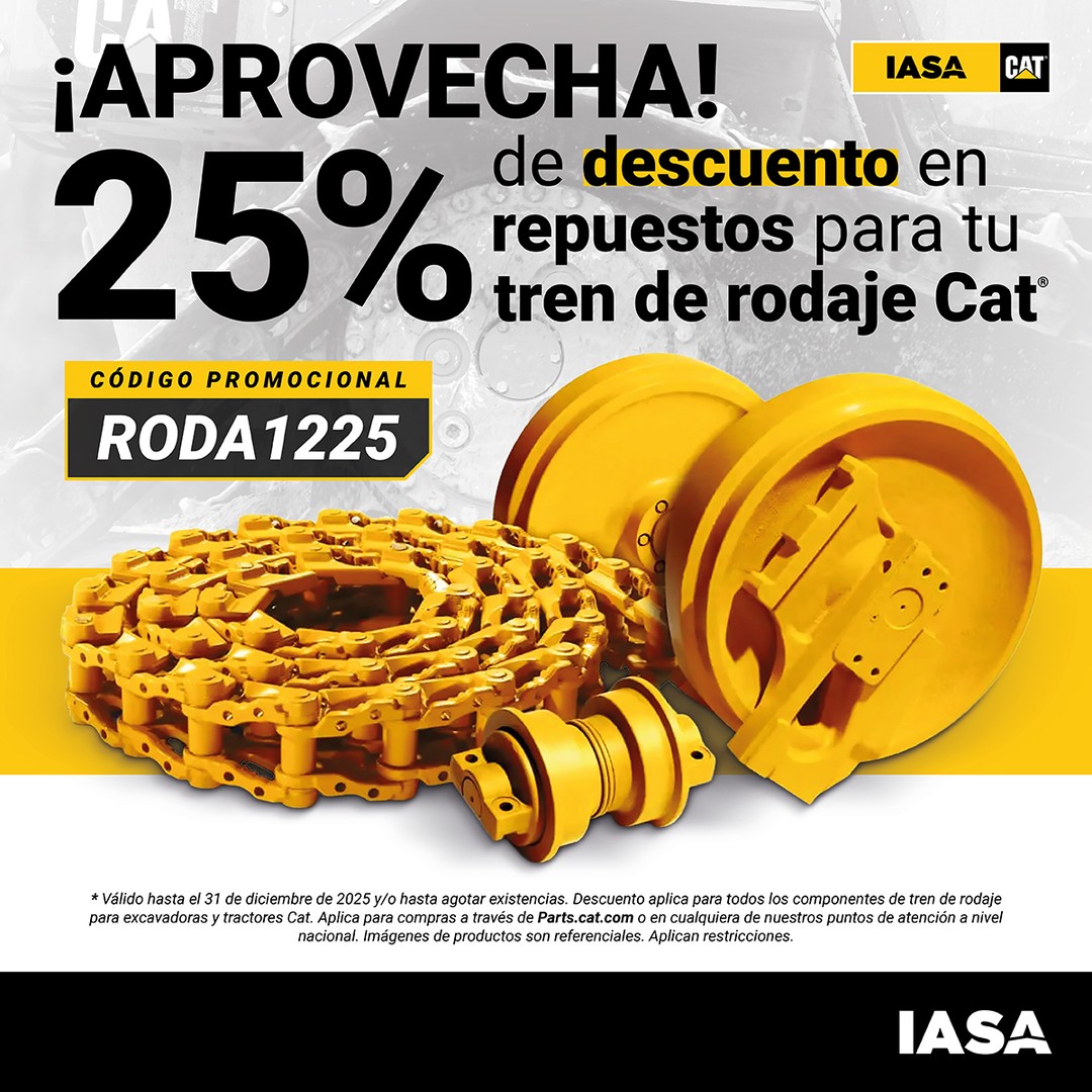 Aprovecha 25% OFF en Repuestos Tren de Rodaje Cat Originales