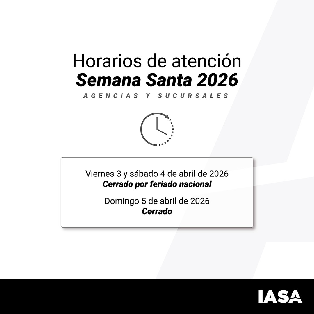 Horario Semana Santa 2026: Cierre temporal IASA